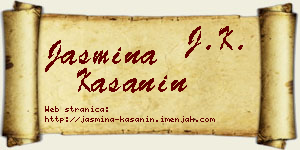 Jasmina Kašanin vizit kartica